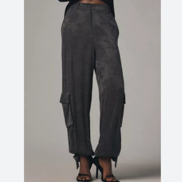 Anthropologie - Beatrice .b Cargo Jacquard Cupro Trousers - Picture 2 of 4